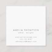 Modernes Checkerboard Blue Simple Stylish Custom Quadratische Visitenkarte (Rückseite)