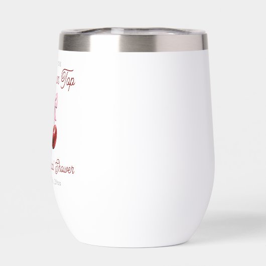 Modernes Cherry auf dem rosa Brautparty (Rückseite)