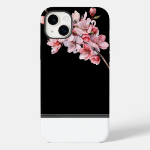 Modernes Cherry Blossom Black iPhone 14 Plus Fall Case-Mate iPhone 14 Plus Hülle