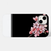Modernes Cherry Blossom Black iPhone 14 Plus Fall Case-Mate iPhone Hülle (Rückseite (Horizontal))