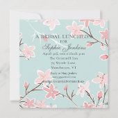 Modernes Cherry Blossom Brautparty Einladung (Vorderseite)