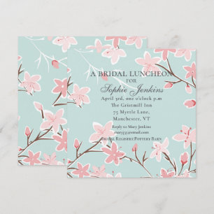 Modernes Cherry Blossom Brautparty Einladung