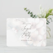 Modernes Cherry Blossom Hochzeitsempfehlung QR-Cod Einladung (Stehend Vorderseite)