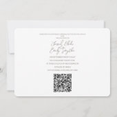 Modernes Cherry Blossom Hochzeitsempfehlung QR-Cod Einladung (Rückseite)