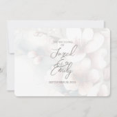 Modernes Cherry Blossom Hochzeitsempfehlung QR-Cod Einladung (Vorderseite)