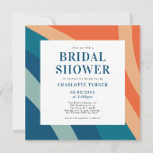 Modernes Chic Abstrakt Square Brautparty Einladung (Vorderseite)