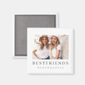 Modernes Chic Best Friends BESTE FREUNDIN Foto Magnet (Vorderseite/Rückseite)
