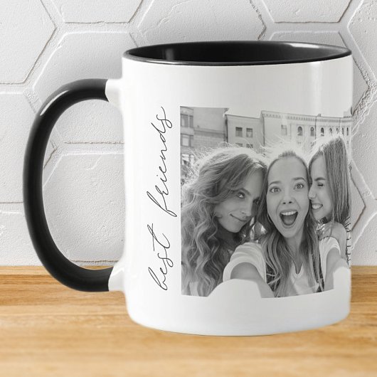 Modernes Chic Best Friends Besties Custom Foto Kaffeetasse