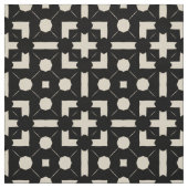 Modernes Chic Black & Beige Geometric-Muster Stoff (Muster)