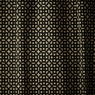 Modernes Chic Black & Beige Geometric-Muster Stoff