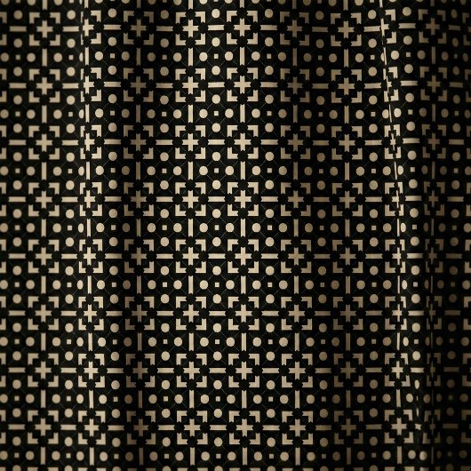 Modernes Chic Black & Beige Geometric-Muster Stoff