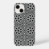 Modernes Chic Black & White Geometric-Muster iPhone Hülle (Rückseite)