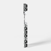 Modernes Chic Black & White Geometric-Muster iPhone Hülle (Linke Seite)