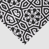 Modernes Chic Black & White Geometric-Muster Seidenpapier (Ausschnitt)