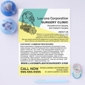 Modernes Chic-Blumenmodell, plastischer Chirurg/Op Flyer (Einzeln)