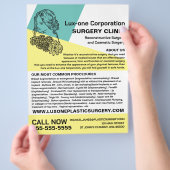 Modernes Chic-Blumenmodell, plastischer Chirurg/Op Flyer (Hand)