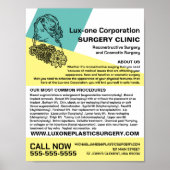 Modernes Chic-Blumenmodell, plastischer Chirurg/Op Poster (Vorne)