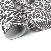 Modernes Chic-Blumenmuster Geschenkpapier (Rolleneckpunkt)