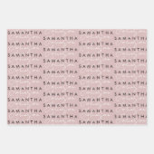 Modernes Chic Blush Pink Signature Script Geschenkpapier Set (Vorderseite)