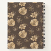 Modernes Chic Boho Gold Foil Muster Notizblock (Rückseite)