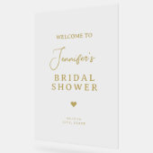 Modernes Chic Brautparty Willkommen Gold Script Acrylschild (Winkel)