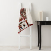 Modernes Chic Burgundy Elegante Multi Foto Collage Sherpadecke (Beispiel)