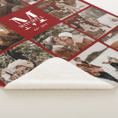 Modernes Chic Burgundy Elegante Multi Foto Collage Sherpadecke (3/4)
