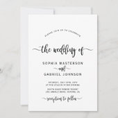 Modernes Chic Calligraphy Script Foto Hochzeit Einladung (Vorderseite)