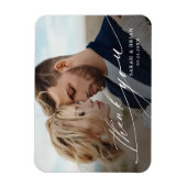 Modernes Chic Calligraphy Wedding Foto Magnet (Vertikal)
