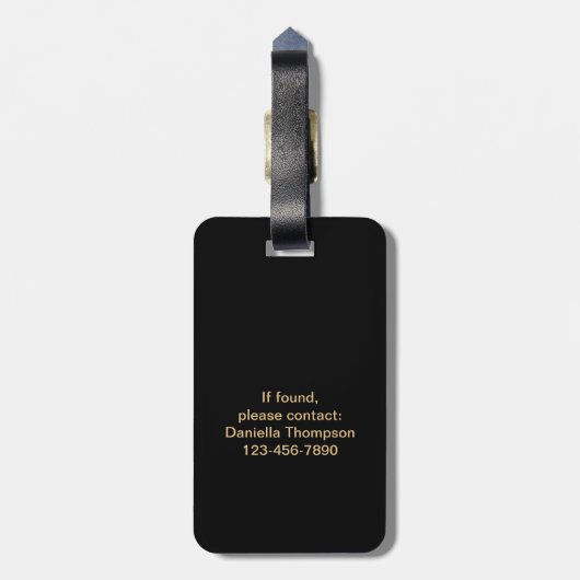 Modernes Chic Cheetah Print Pattern Abenteuer Reis Gepäckanhänger (Rückseite vertikal)