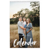 Modernes Chic CUSTOMIZABLE FARBScript-Foto Kalender (Titelbild)