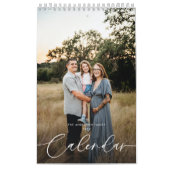 Modernes Chic CUSTOMIZABLE FARBScript-Foto Kalender (Titelbild)