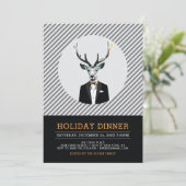 Modernes Chic Dei Weihnachten / Feierabendessen Pa Einladung (Stehend Vorderseite)