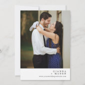 Modernes Chic Dusty Lila Wedding QR Code Foto Einladung (Rückseite)