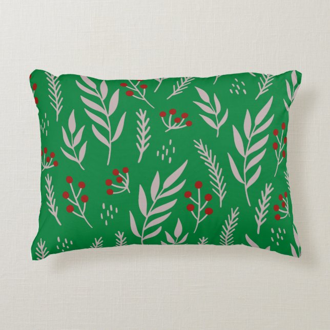 Modernes Chic floral Akzent Pillow Dekokissen (Vorderseite)