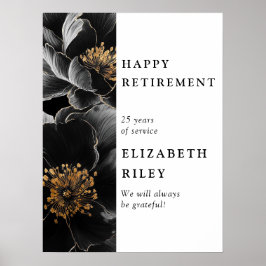 Modernes Chic floral Happy Retirement Willkommensz Poster