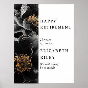 Modernes Chic floral Happy Retirement Willkommensz Poster