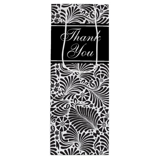 Modernes Chic, florales Muster Personalisiert Geschenktüte Für Weinflaschen (Vorderseite)