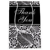 Modernes Chic, florales Muster Personalisiert Mittlere Geschenktüte (Vorderseite)