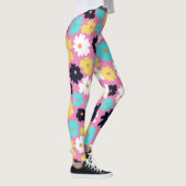 Modernes Chic, florales Rosa Leggings (Rechts)