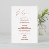 Modernes Chic Foil & White Menu Folieneinladung (Stehend vorne)