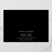 Modernes Chic Foto BW Long Date Save the Date Folieneinladung (Rückseite)