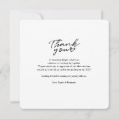 Modernes Chic Foto Handschrift Vielen Dank Mitteilungskarte (Rückseite)