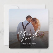 Modernes Chic Foto Handschrift Vielen Dank Mitteilungskarte (Vorderseite)