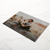 Modernes Chic Foto Long Date Save the Date Folieneinladung (Gedreht)