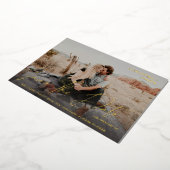 Modernes Chic Foto Long Date Save the Date voll Folieneinladung (Gedreht)