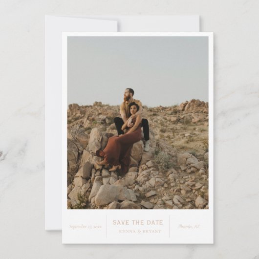 Modernes Chic-Foto Save The Date (Vorderseite)