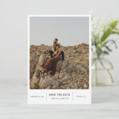 Modernes Chic-Foto Save The Date (Stehend Vorderseite)