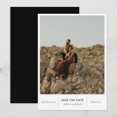 Modernes Chic-Foto Save The Date (Vorne/Hinten)