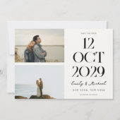 Modernes Chic-Foto Save The Date (Vorderseite)